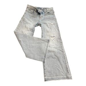 Girls Light Blue Distressed Jeans